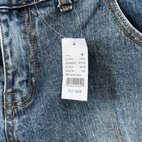 John Galt Medium Blue Natalia Low Rise Carpenter Jeans - Size Small - NWT - Picture 8 of 8